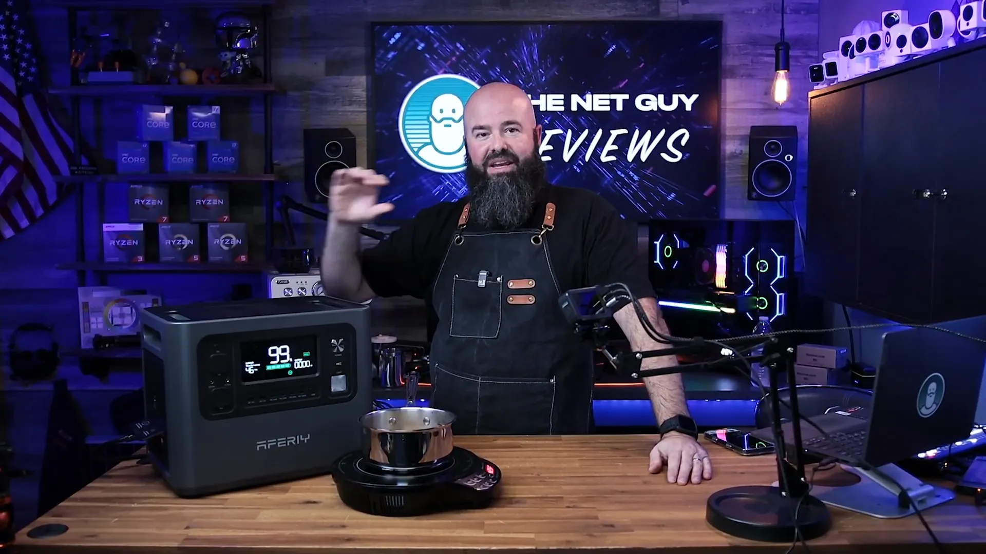 Aferiy Power Bank powering a refrigerator