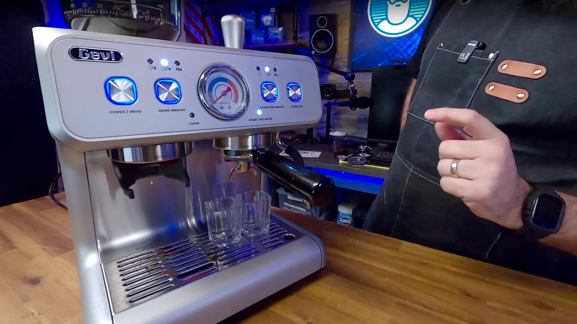 Customizable settings of the espresso machine