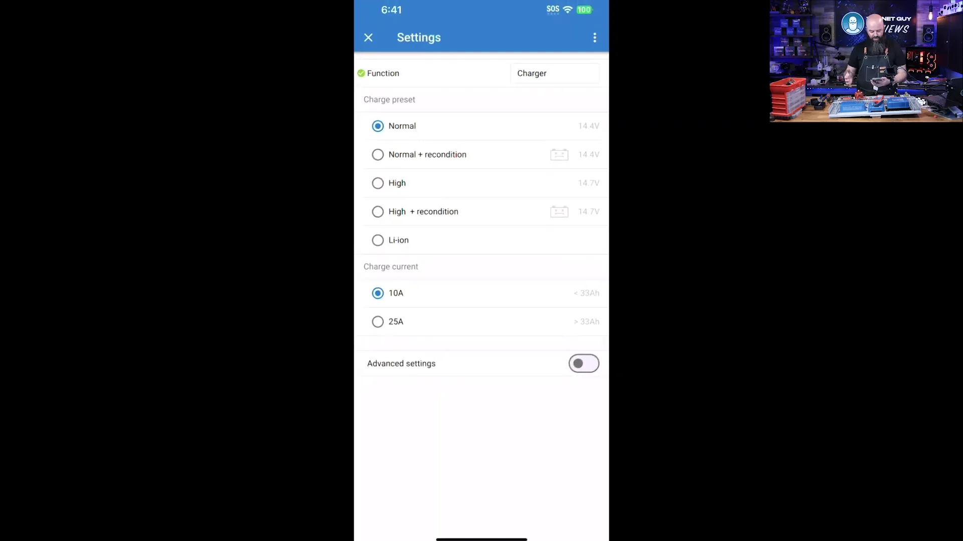 Setup process for Victron Charger